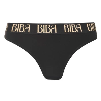 Image of Biba Soft Cotton Thongs - Black