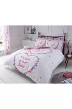 Image of Flutter Reversible Duvet Set - Size: King Size - White - Print