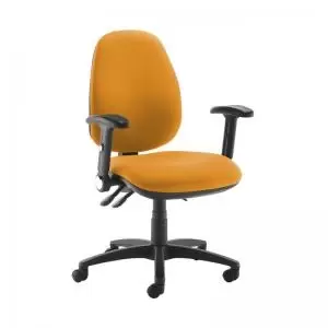 Image of Jota high back operator chair with folding arms - Solano Yellow