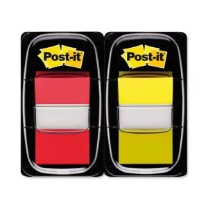 Image of Post it Index Flags RedYellow 2 x 50 Flags