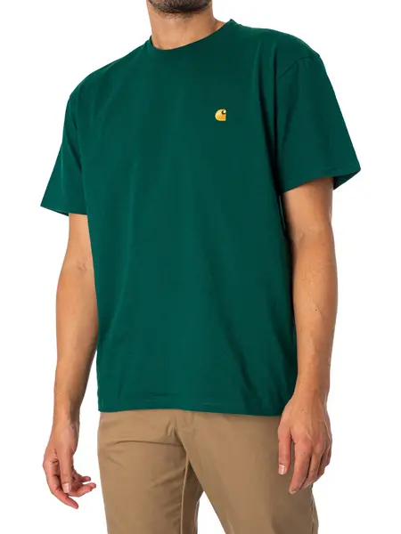 Image of Carhartt WIP Chase T-Shirt Chervil/Gold S