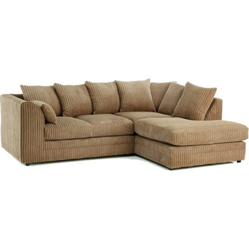Image of Furnishings For Less UK Luxor Jumbo Cord 4 Seater Corner Sofa Coffee Right Hand Facing