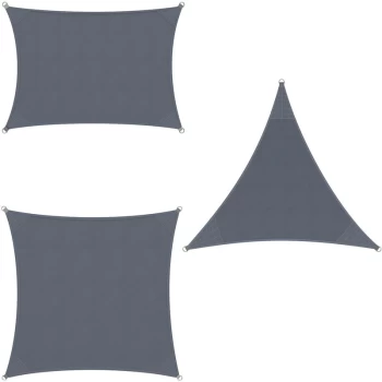 Image of Sun Shade Sail Awning Canopy Garden Patio Sunscreen NEW Anthracite Oxford, Dreieck 3x3x3m (de) - Detex