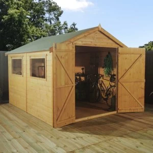 Image of Mercia Premium Pressure Treated Shiplap Apex Shed - 10 x 8ft