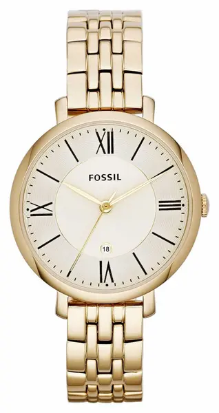 Image of Fossil ES3434 Womens Jacqueline Gold Dial Gold Watch