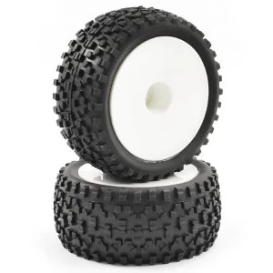Image of Fastrax 1/10Th Mounted Cuboid Buggy Rear Tyres Dished