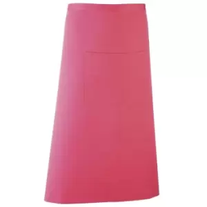 Image of Premier Unisex Colours Bar Apron / Workwear (Long Continental Style) (Pack of 2) (One Size) (Fuchsia)