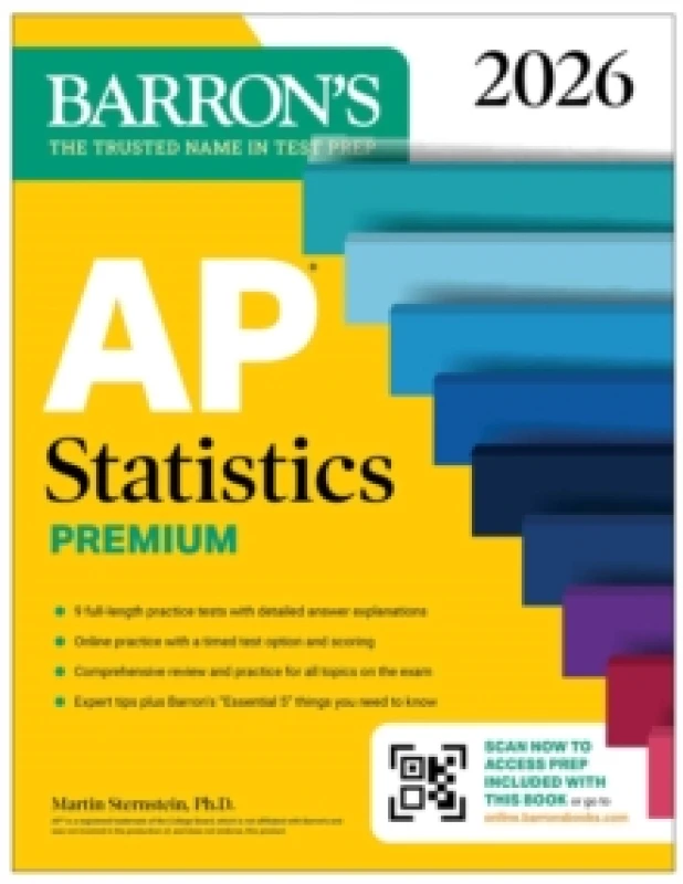 Image of AP Statistics Premium, 2026: Prep Book with 9 Practice Tests + Comprehensive Review + Online Practice Paperback / softback