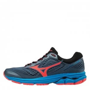 Image of Mizuno Wave Rider 22 Ladies Running Shoes - Blue/Coral