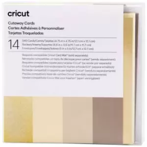 Image of Cricut Cut-Away Cards Neutrals S40 Card set Grey, Khaki, Cream