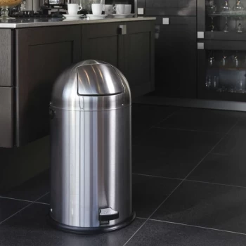Image of Step Bin Kickcan 33 L Matte Silver - Silver - EKO