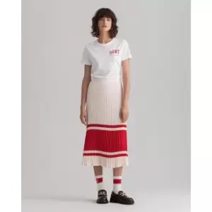 Image of Gant Pleated Skirt - Cream
