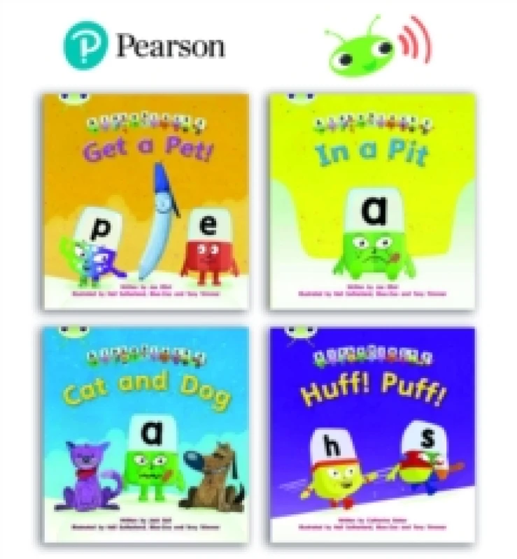 Image of Learn to Read at Home with Bug Club Phonics Alphablocks: Phase 2 - Reception Term 1 (4 fiction books) Pack B Multiple-component retail product