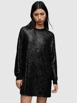 Image of Allsaints Juela Mini Dress - Black