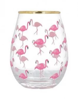 Image of Creative Tops Ava and I Flamingos Stemless Wine Glass