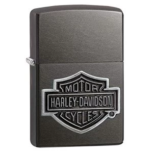 Image of Zippo Harley Davidson Logo Grey Regular Windproof Lighter