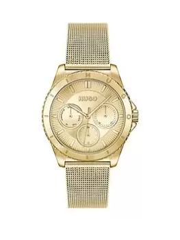Image of Hugo Ladies Hugo #Dance Yellow Gold Ip Watch