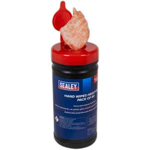 Image of Sealey Heavy Duty Hand Wipes Dispenser Pack of 80
