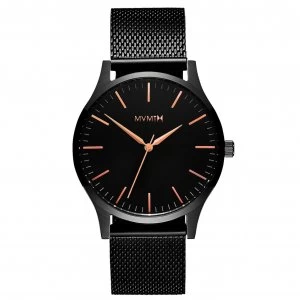 Image of MVMT Mens Black Stainless Steel Mesh Strap Watch