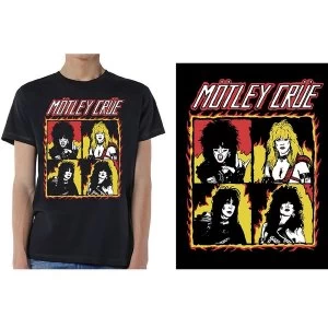 Image of Motley Crue - Shout at the Devil Flames Mens Medium T-Shirt - Black