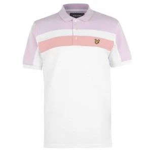Image of Lyle and Scott Colour Block Polo Shirt - White 626