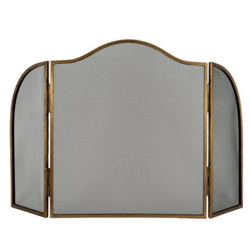 Image of Hill Interiors Antiqued Fire Screen - Metal - L3 X W65 X H5cm - Brass