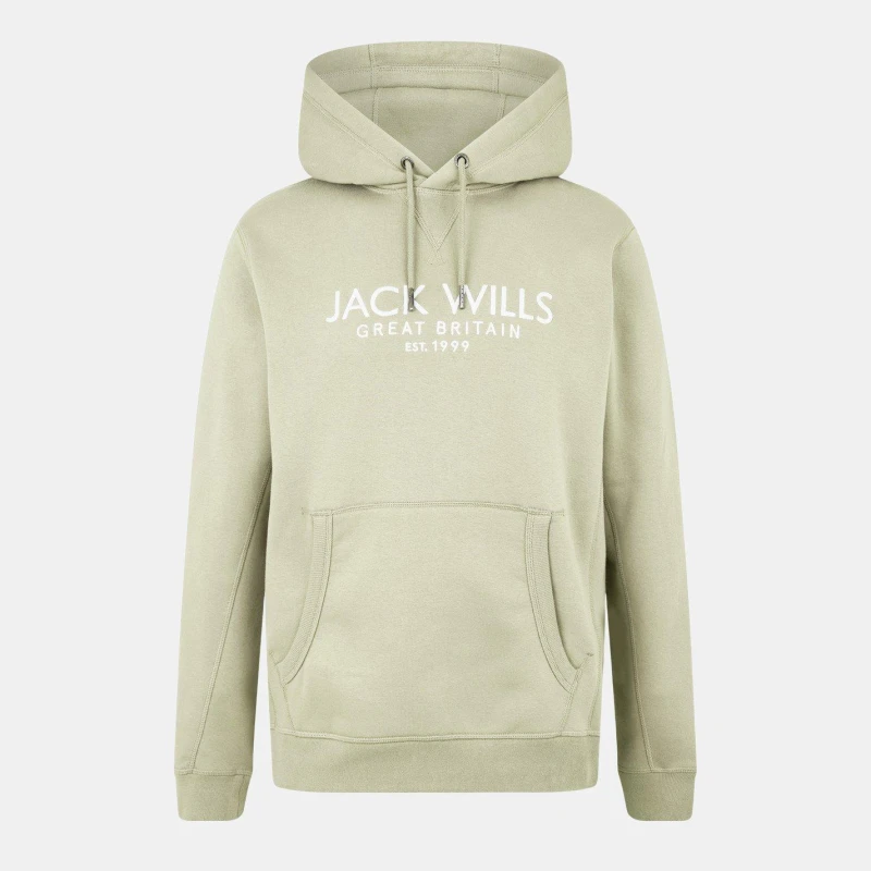 Image of Jack Wills Batsford Logo Hoodie Mens Pistachio male XS