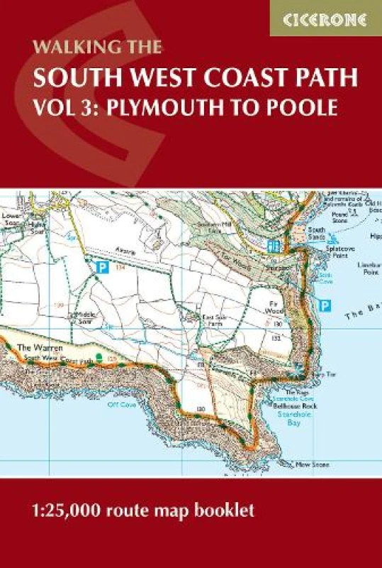 Image of South West Coast Path Map Booklet - Vol 3: Plymouth to Poole : 1:25,000 OS Route Mapping Paperback / softback
