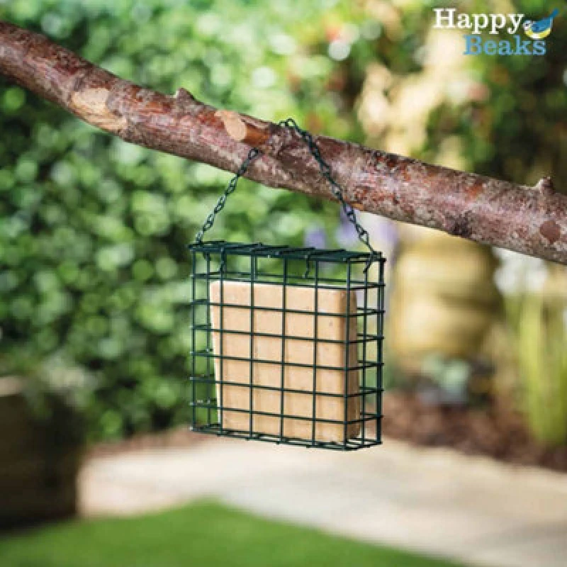 Image of Garden Gear Premium High Energy Suet Blocks Insect & Mealworm Flavour Garden Bird Feed Treat Happy Beaks (3 Pack)