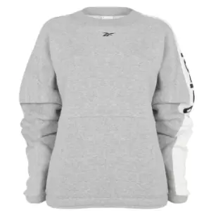 Image of Reebok Logo Crew Sweater Womens - Grey