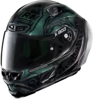 Image of X-Lite X-803 RS Ultra Carbon Replica C. Stoner Superhero Helmet, black-green Size M black-green, Size M