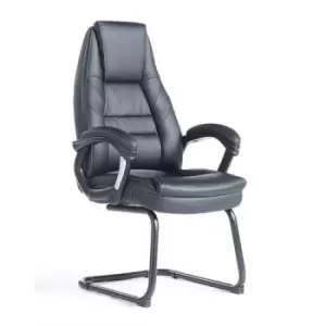 Image of Noble executive visitors chair - Black faux leather