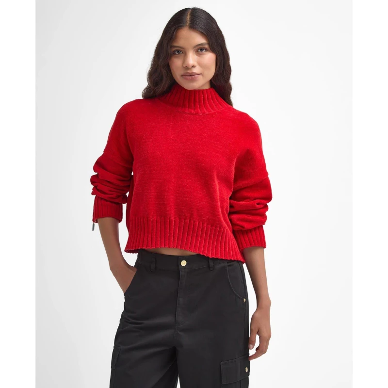 Image of Barbour International Milla High Neck Jumper - Red Red 16