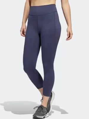 Image of adidas Yoga Studio 7/8 Tights, Grey, Size S, Women