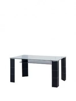 Image of Julian Bowen Greenwich 150 Cm Glass Top Dining Table