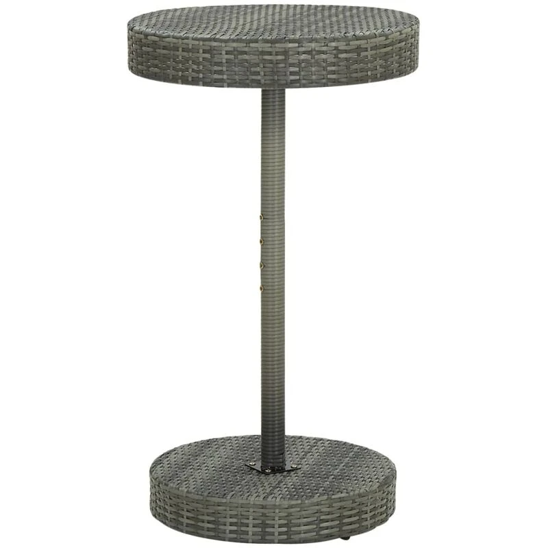 Image of VIDAXL Garden Table Grey 60.5x106cm Poly Rattan Vidaxl 8720286002933