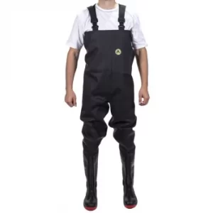 Image of Danube Chest Safety Wader Black/Red Size 4