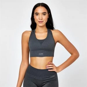 Image of USA Pro Pro Seamless Wide Strapped Bra - Charcoal