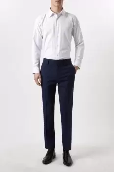 Image of Slim Fit Navy Marl Suit Trousers