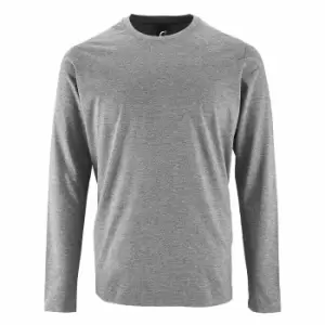 Image of SOLS Mens Imperial Long Sleeve T-Shirt (M) (Grey Marl)
