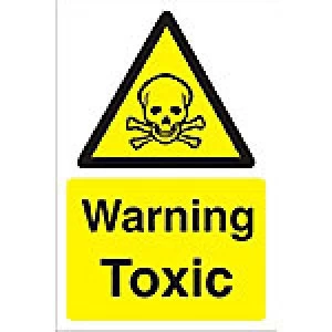 Image of Warning Sign Highly Flammable Fluted Board 45 x 60 cm