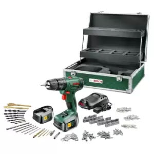 Image of Bosch Cordless 18V 1.5Ah Li-Ion Hammer Drill 2 Batteries Psb1800Li-2