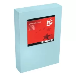 Image of 5 Star Office Coloured Card Tinted 160gsm A4 Medium Blue [Pack 250]