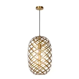 Image of Wolfram Modern Pendant Light - Ø32cm - 1xE27 - Matt Gold, Brass