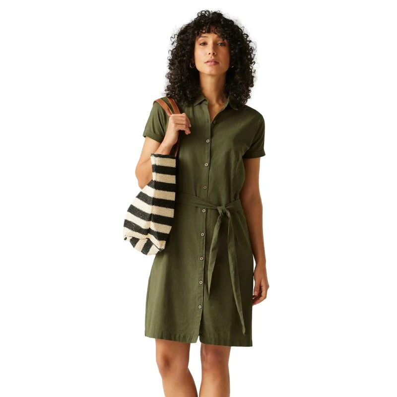Image of Womens shirt dress Regatta Rema Vert Female 40