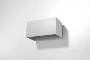 Image of Quad Maxi 2 Light Up Down Flush Wall Light Grey