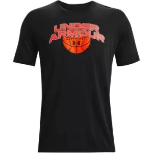 Image of Under Armour Basketball Branded T Shirt Mens - Black