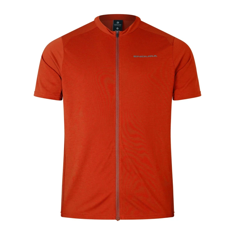 Image of Endura Loop S/S Zipped Jersey Flame Red male S