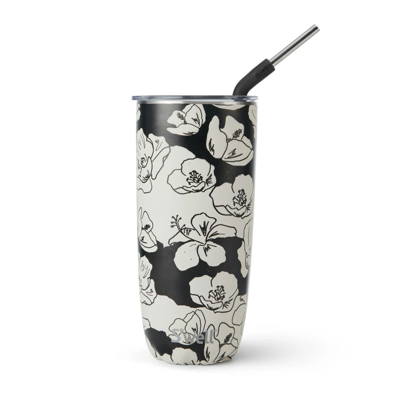 Image of Swell Charcoal Bloom Tumbler 700ml White/Black unisex 700ml