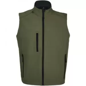 Image of SOLS Mens Rallye Soft Shell Bodywarmer Jacket (M) (Dark Green)